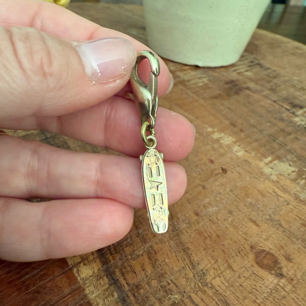 Golden goose Skateboard Keychain Charm